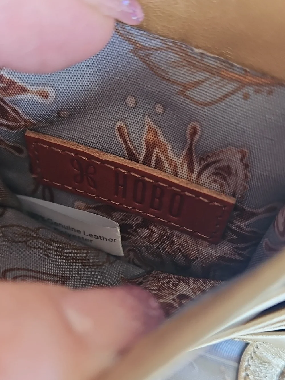 New HOBO token gold dust crossbody
